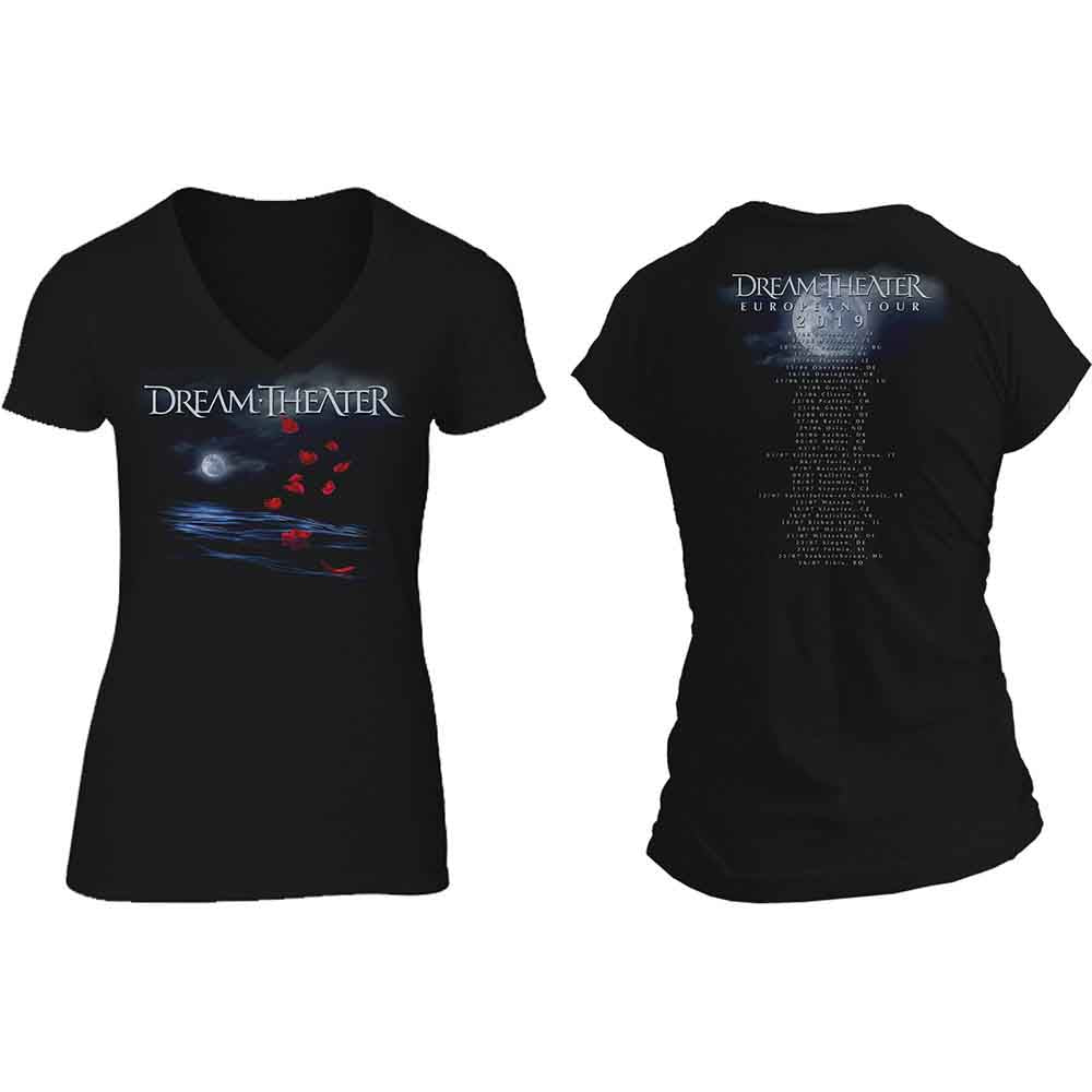 Dream Theatre Rose Petals Moon Womens T Shirt