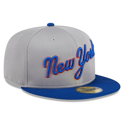 New York Mets - MLB 59Fifty Batting Practice Gray Snapback Hat New Era