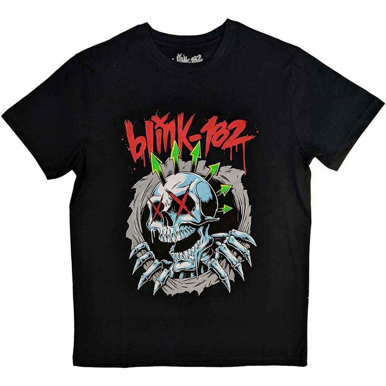 Blink 182 Punk Six Arrow Skull Breakthrough Official Mens T Shirt Black