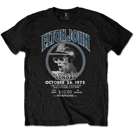 Elton John Live In Concert Mens T Shirt