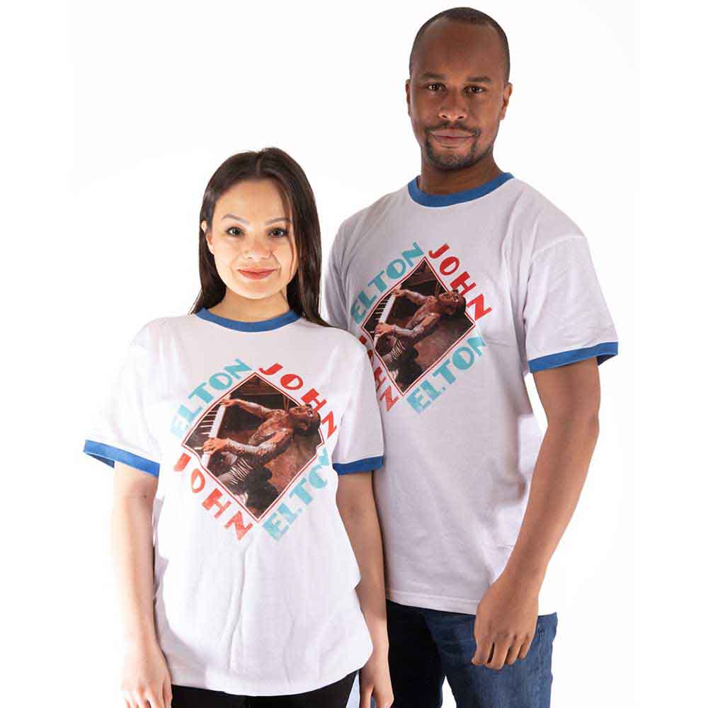 Elton John Piano Diamond Mens T Shirt