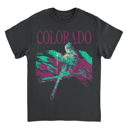 Skiing & Snowboarding Colorado Black Mens T Shirt