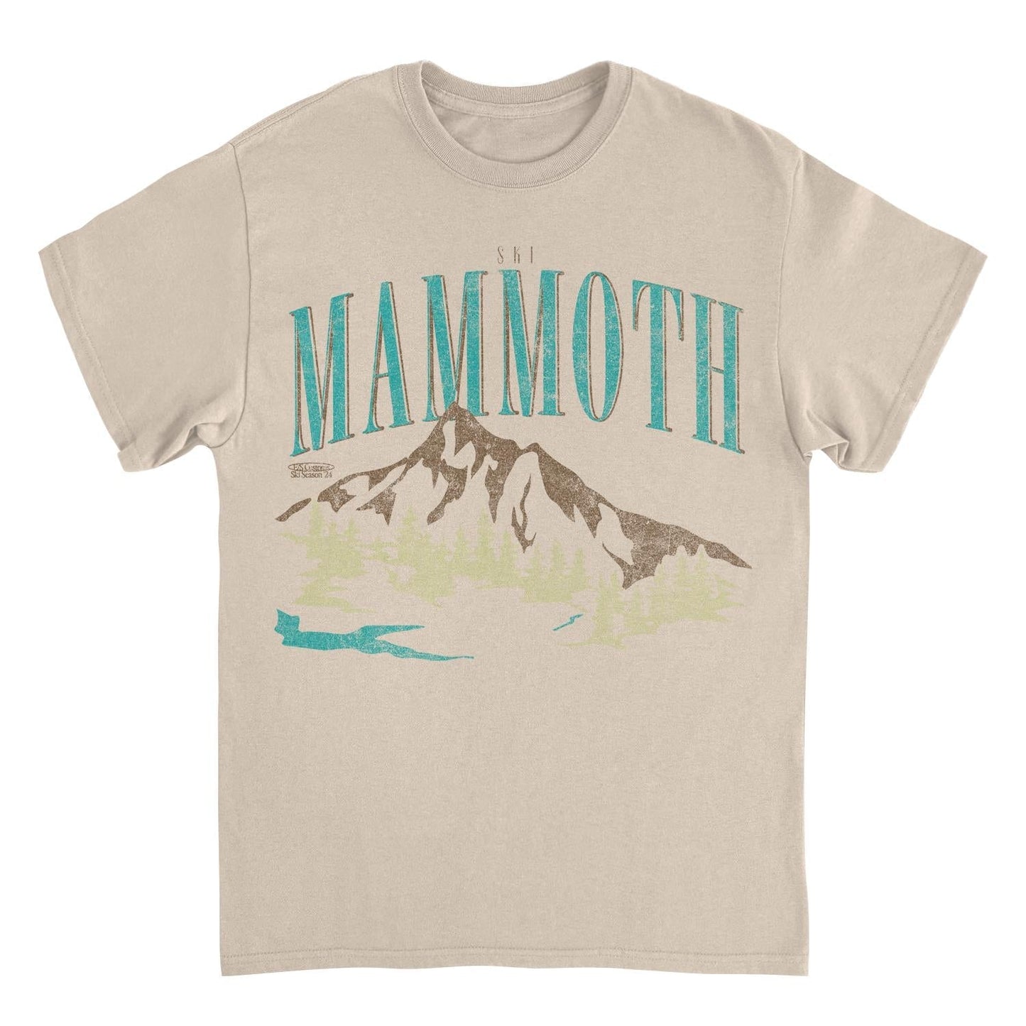 Ski Mammoth Tan Mens T Shirt