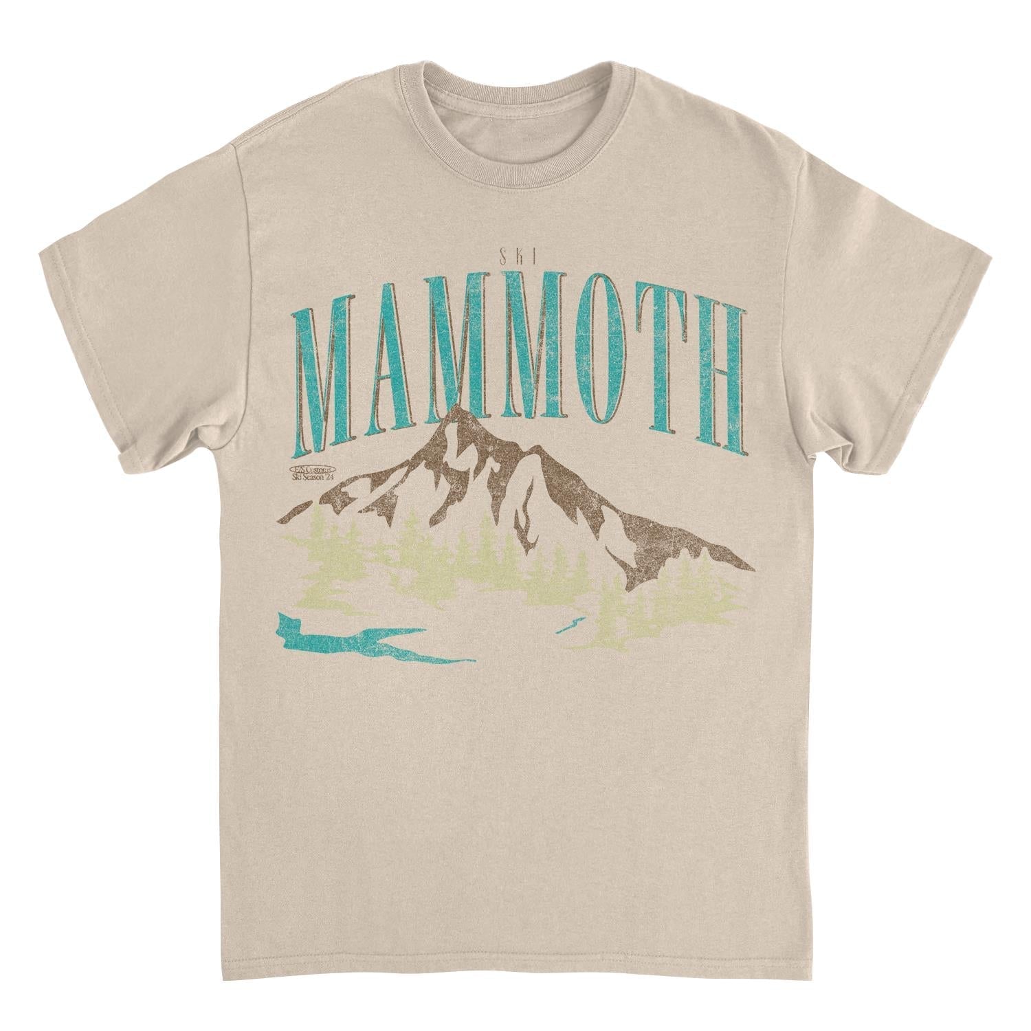 Ski Mammoth Tan Mens T Shirt
