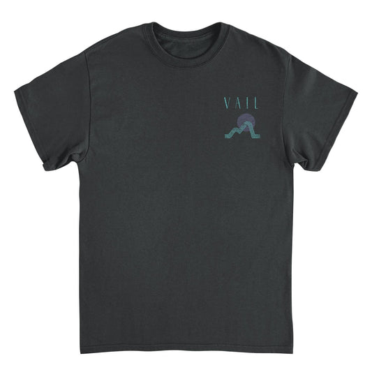 Skiing & Snowboarding Vail Front & Back Graphic Mens T Shirt Black