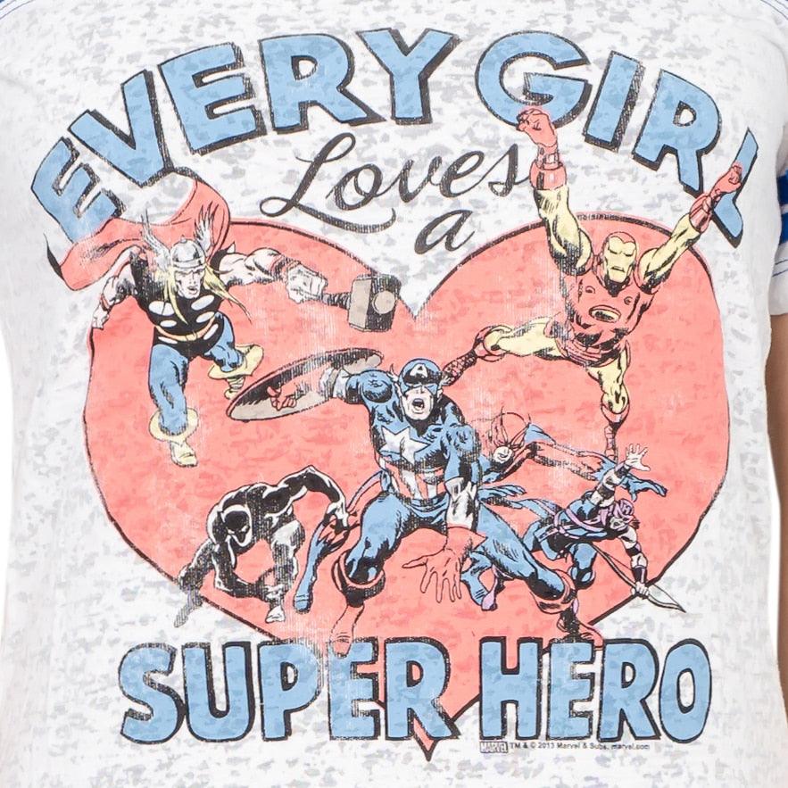 Every Girl Loves a Super Hero Juniors T Shirt