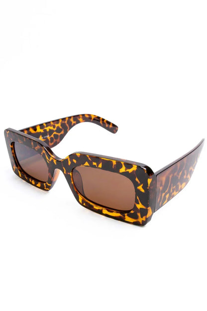Thick Rectangle Rim Vintage Sunglasses