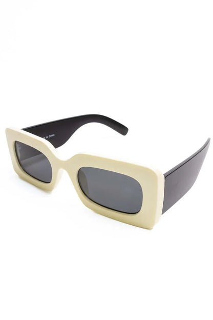 Thick Rectangle Rim Vintage Sunglasses