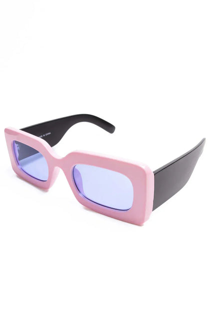 Thick Rectangle Rim Vintage Sunglasses