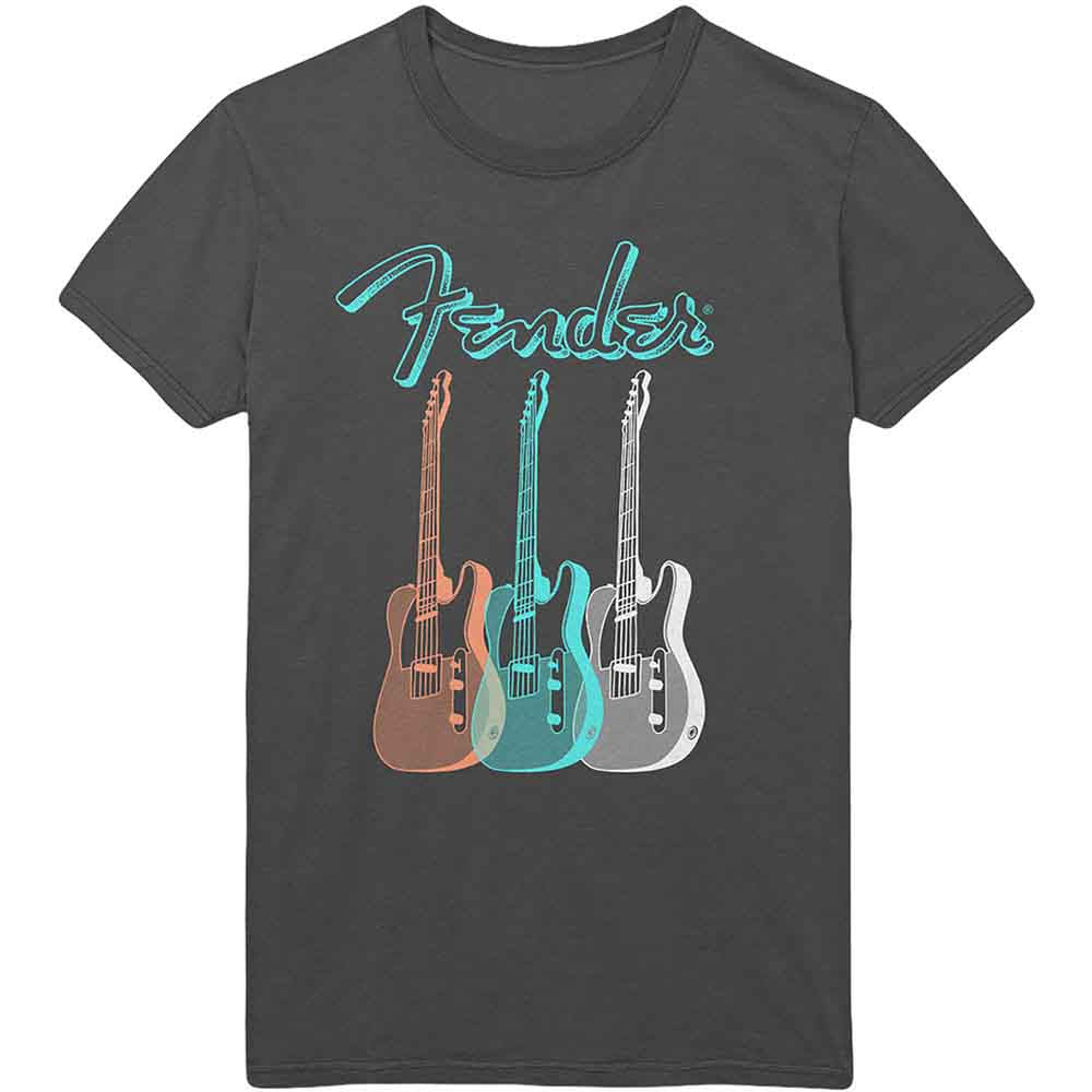 Fender Triple Guitar Mens T Shirt