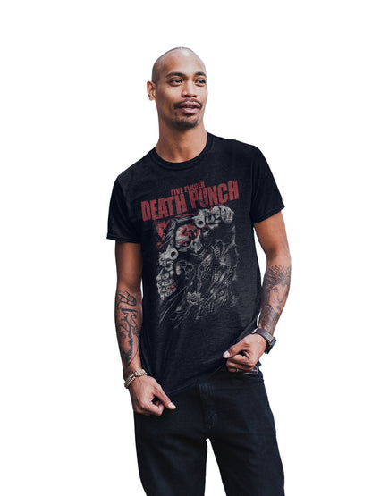 Five Finger Death Punch - Both Barrels Jumbo Print T Shirt
