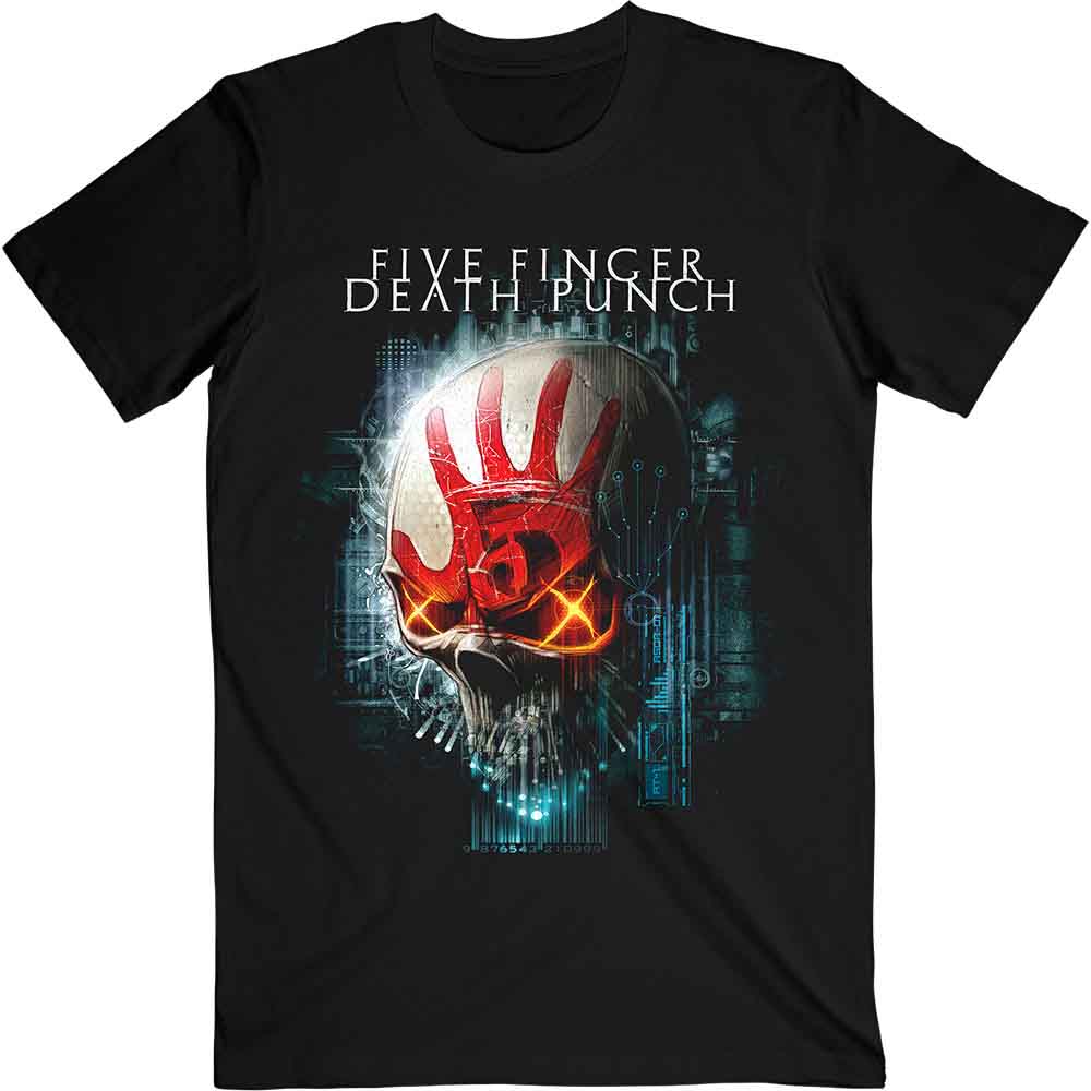 Five Finger Death Punch Interface Skull Mens T Shirt