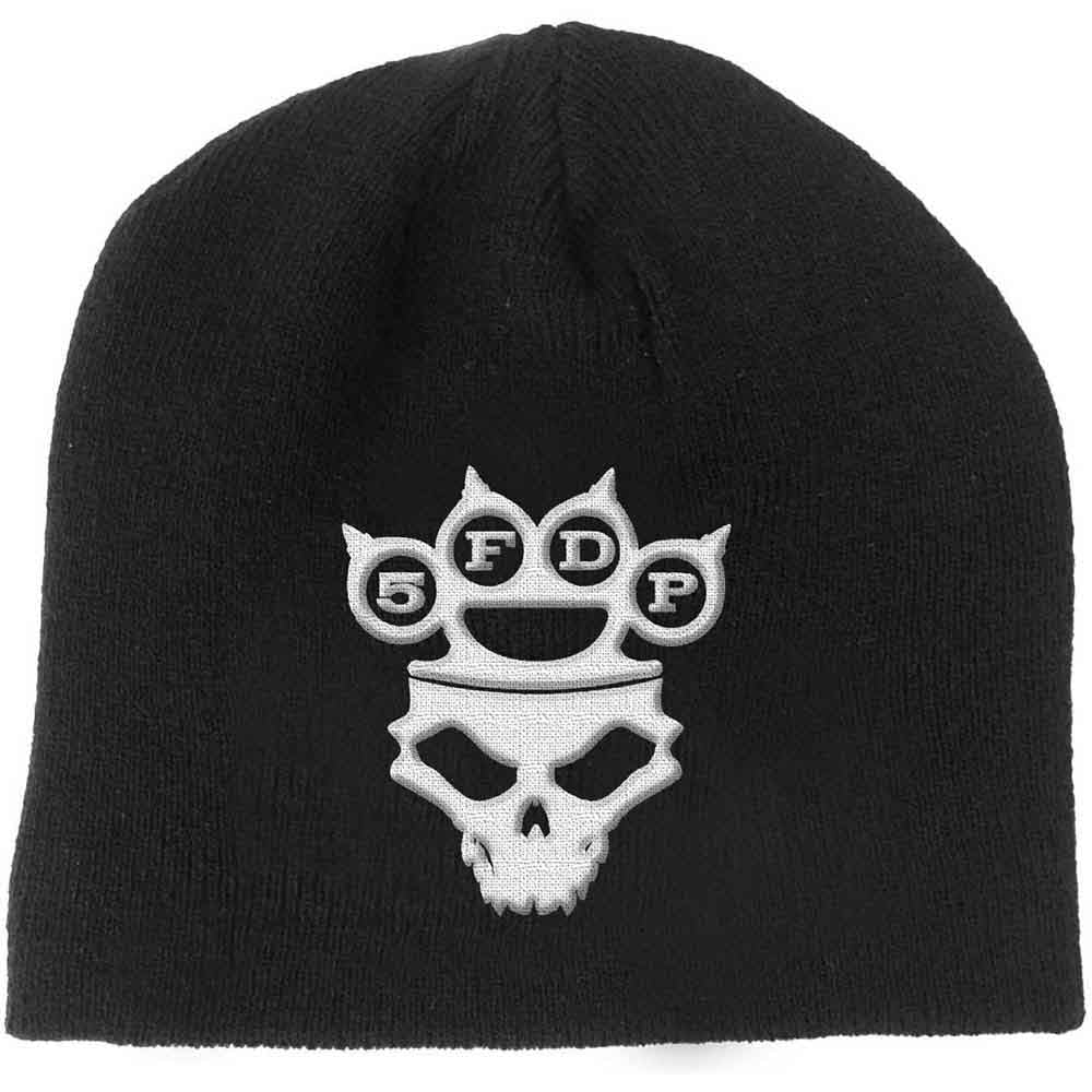 Five Finger Death Punch Knuckle-Duster Logo & Skull Beanie Hat Black