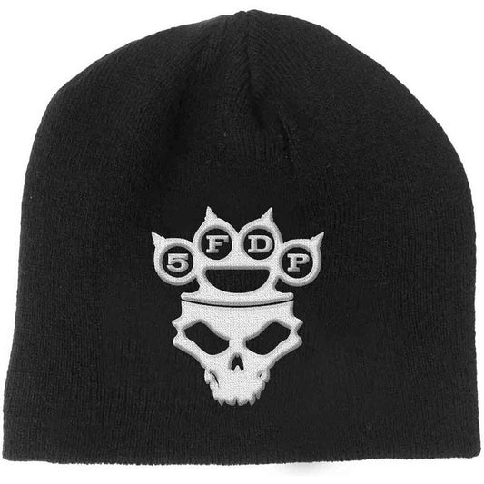 Five Finger Death Punch Knuckle-Duster Logo & Skull Beanie Hat Black