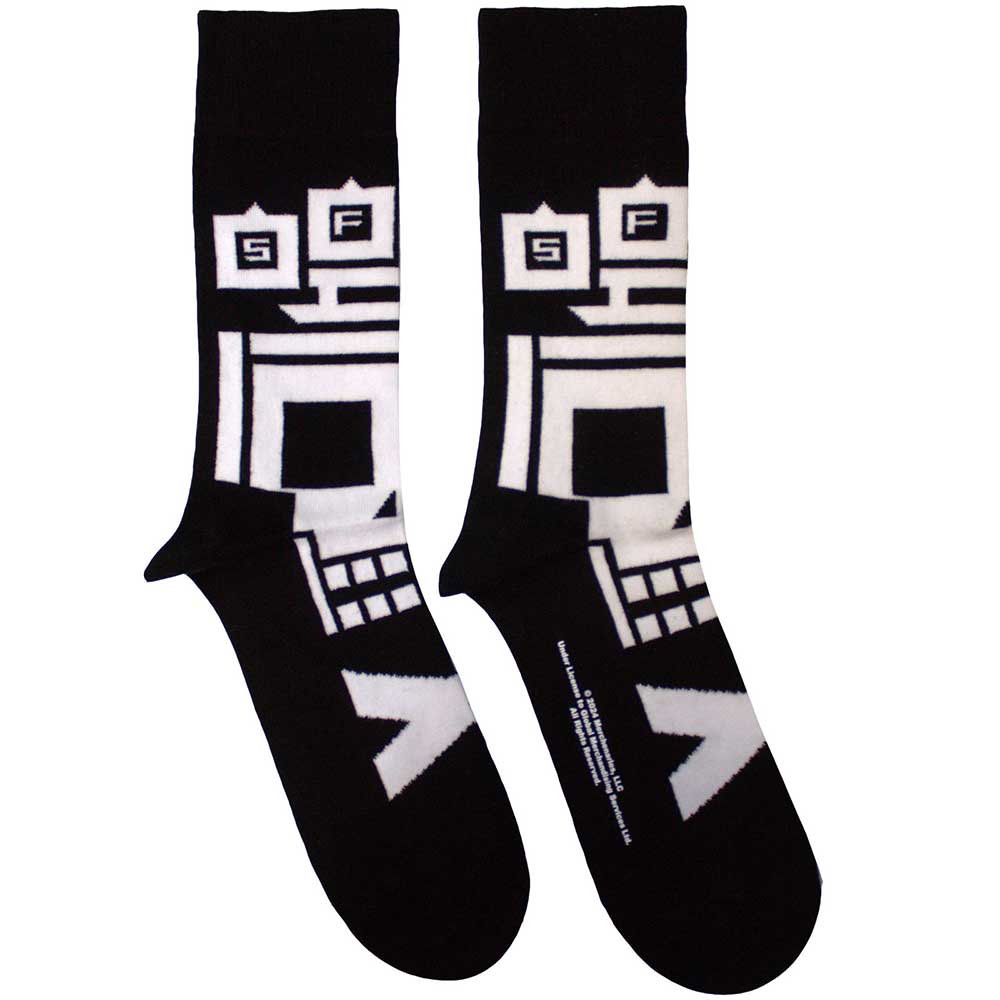 Five Finger Death Punch Pixeled Skull Socks Black