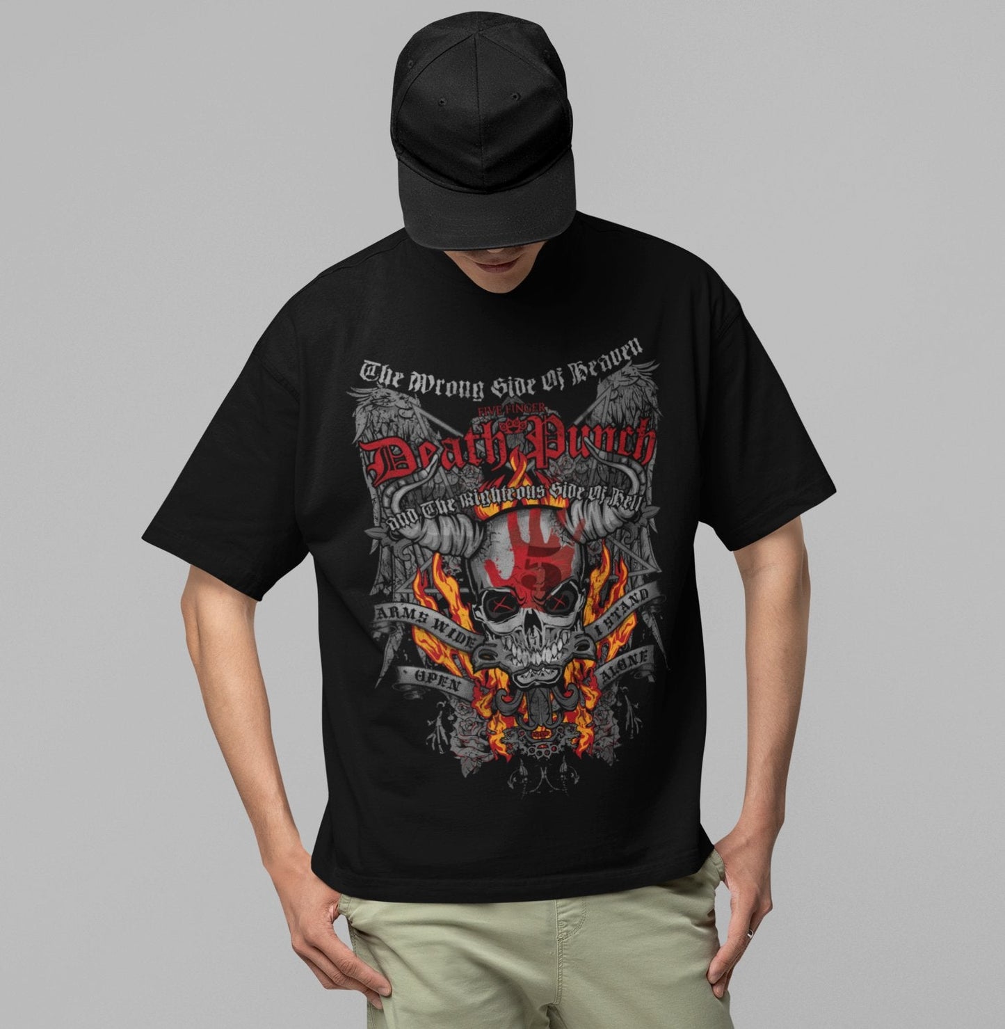 Five Finger Death Punch - Wrong or Righteous Jumbo Print T Shirt