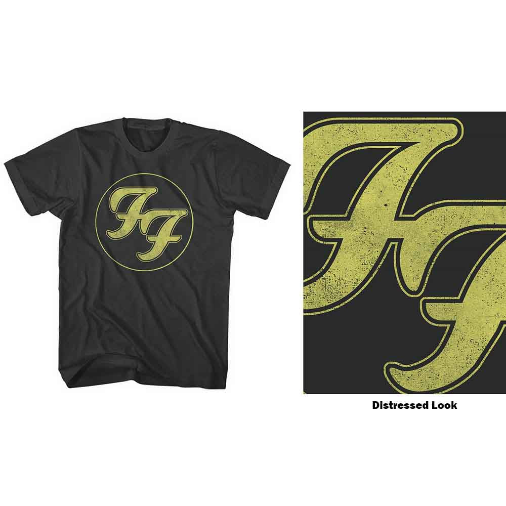 Foo Fighters Distressed FF Logo Mens T Shirt
