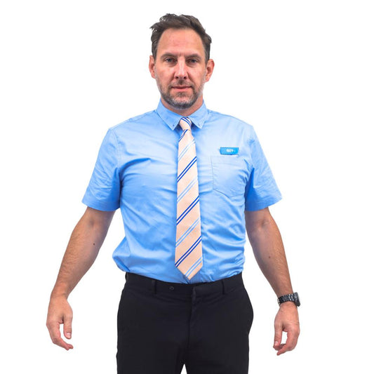 Free Guy Button Up Shirt Tie Name Tag