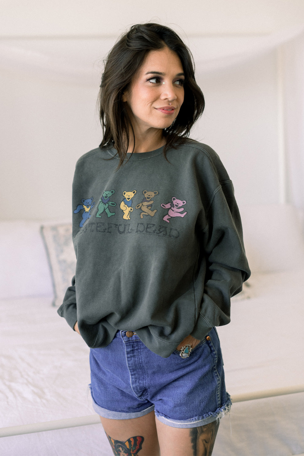 Grateful Dead Backstage Womens Sweatshirt Black