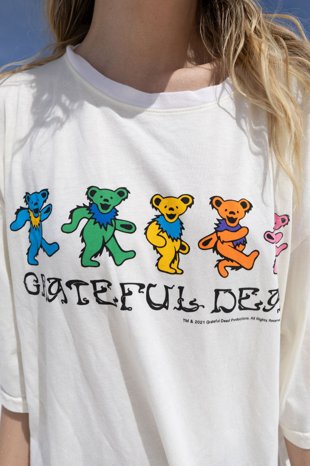 Grateful Dead Tee Womens T Shirt Dress White