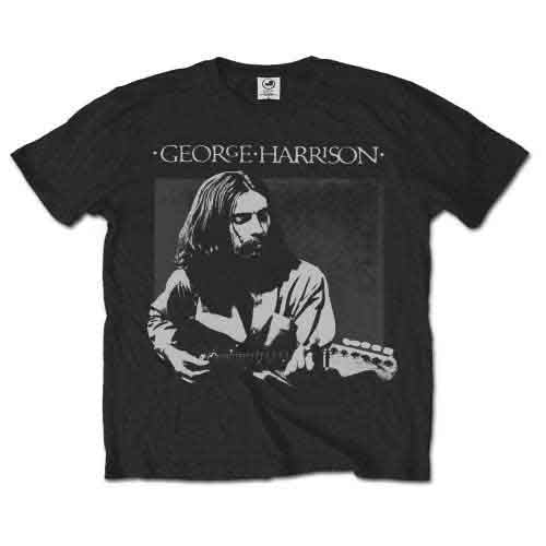 George Harrison Live Portrait Mens T Shirt Black