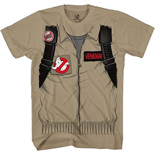 Ghostbuster Adult Short Sleeve Costume T Shirt with Back Print