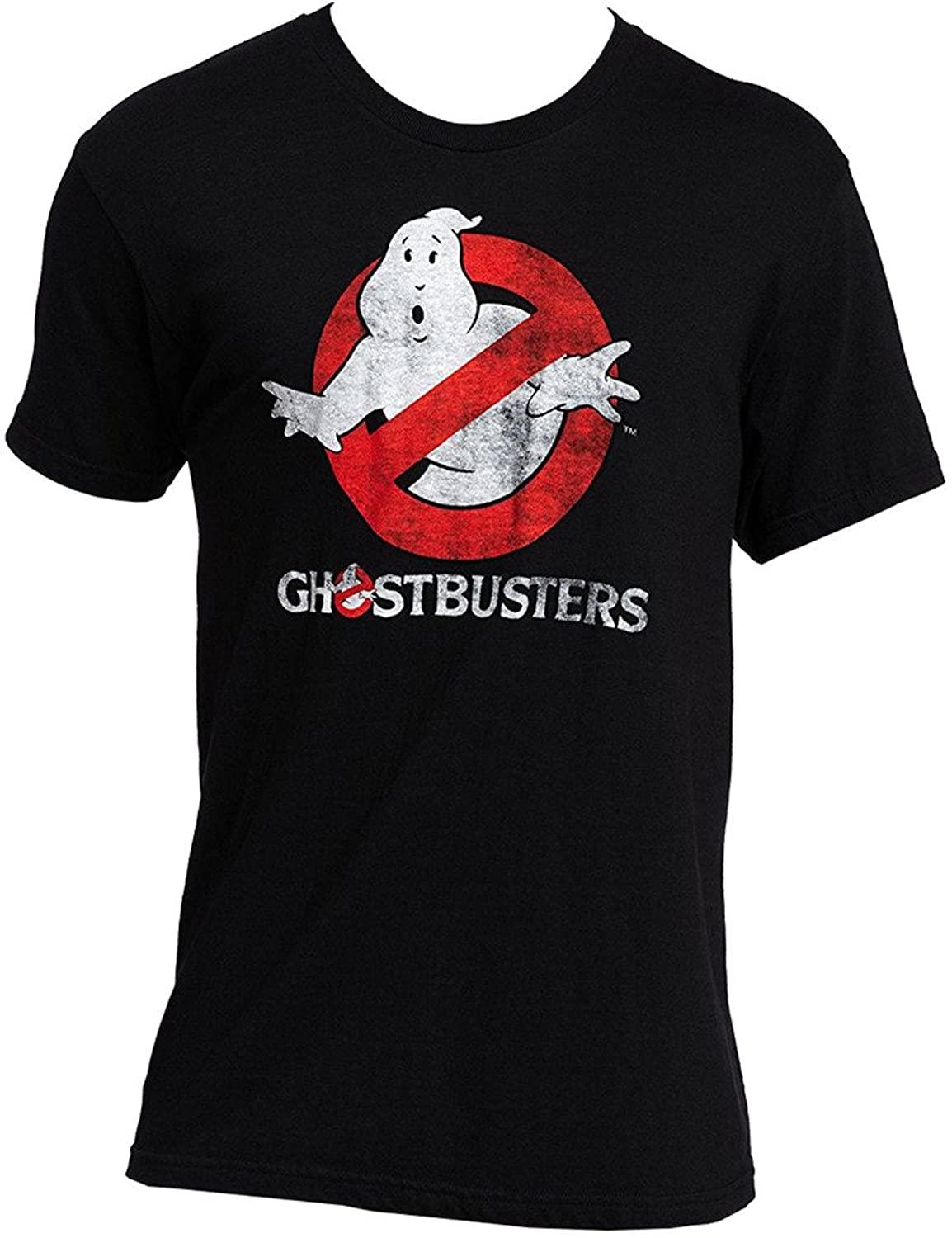 Ghostbusters Faded Logo To Go Black T Shirt