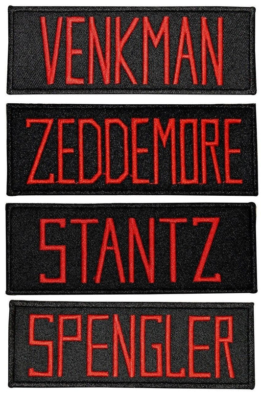 Ghostbusters (Set of 4) Name Tag Embroidered Patches