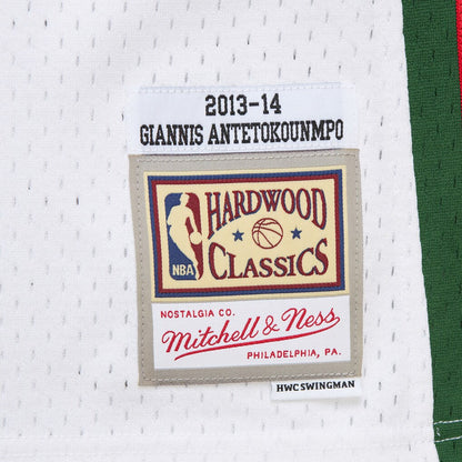 Milwaukee Bucks - Giannis Antetokounmpo 2013-14 White Swingman Jersey