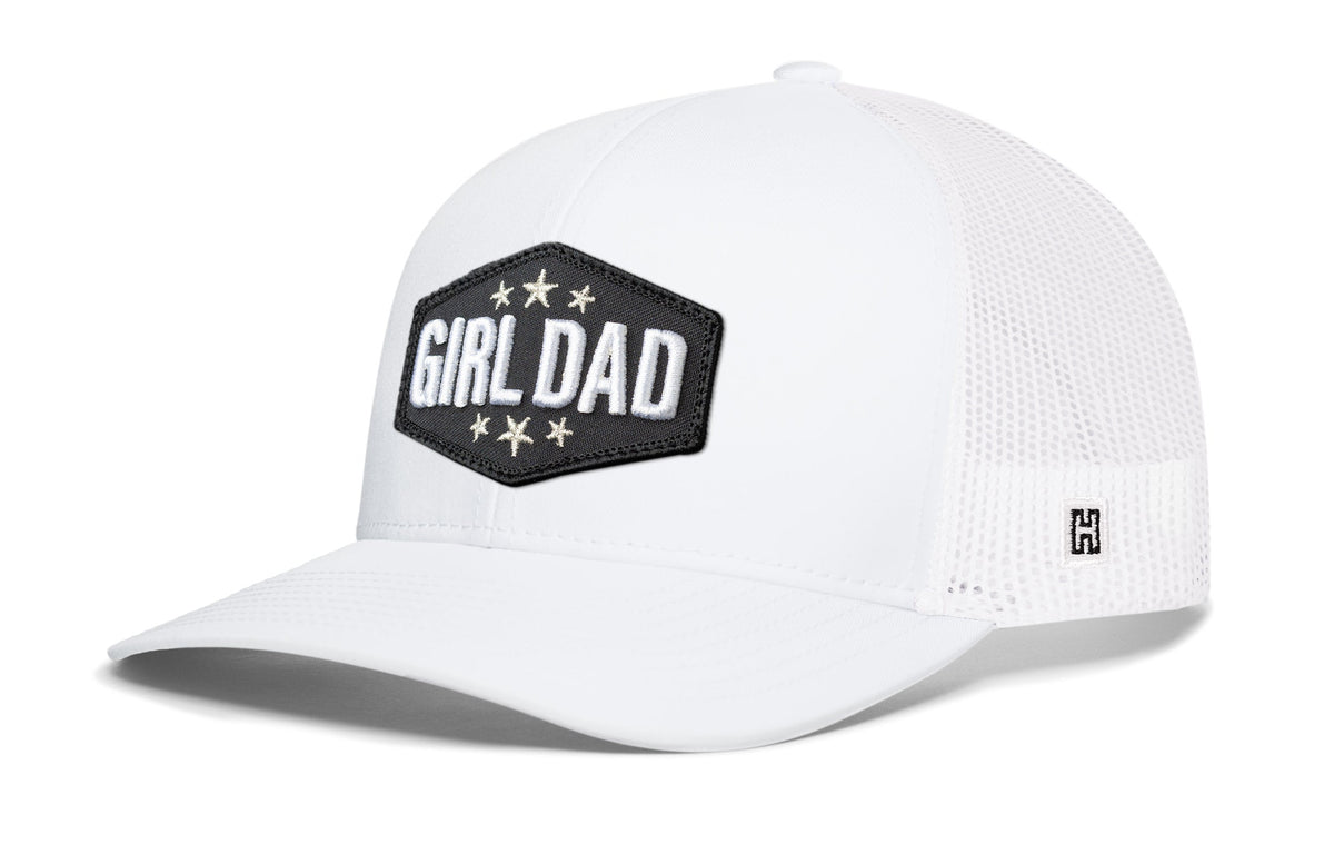Girl Dad Trucker Haka Hat Black Snapback Cap