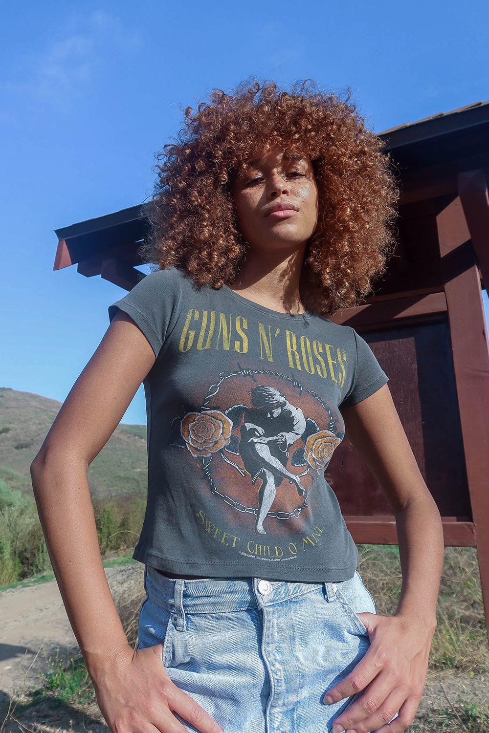Guns N Roses Sweet Child O' Mine Baby Tee Womens T Shirt Vintage Black