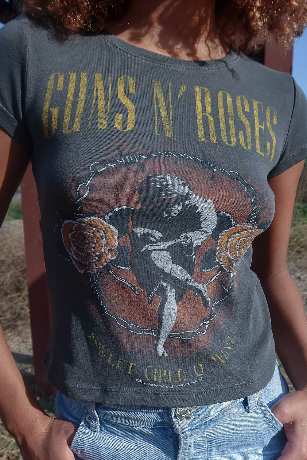 Guns N Roses Sweet Child O' Mine Baby Tee Womens T Shirt Vintage Black