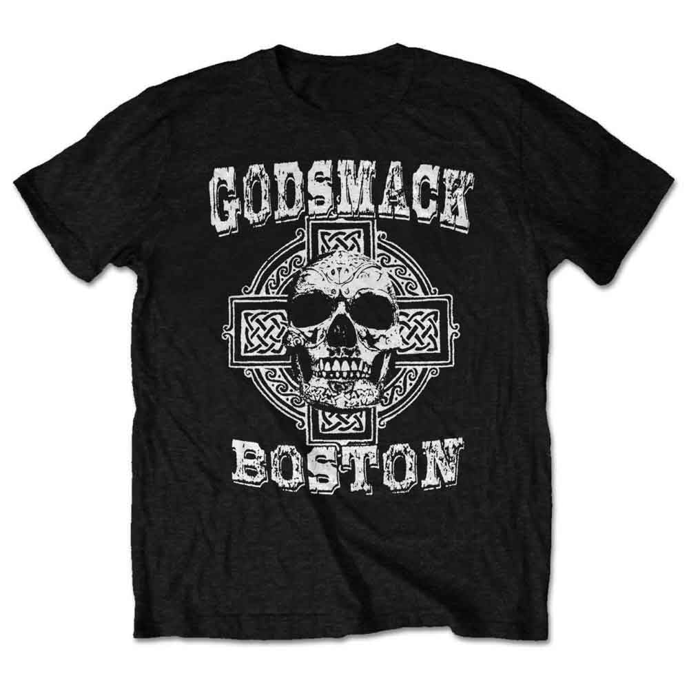 Godsmack Boston Skull Mens T Shirt