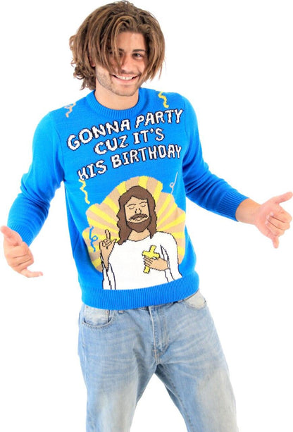 Gonna Party Cuz It's His Birthday Ugly Sweater