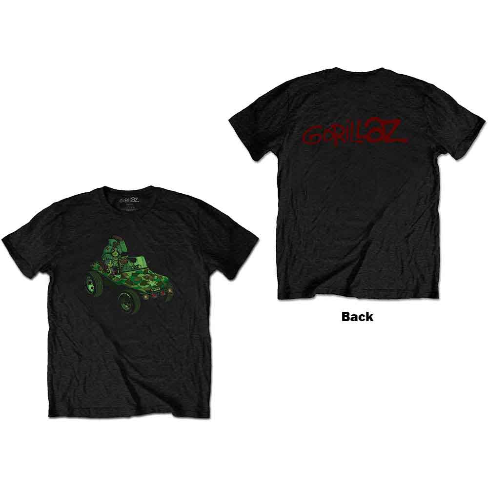 Gorillaz Group Green Geep Mens T Shirt