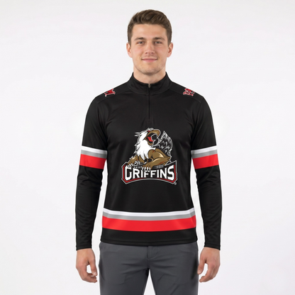 Grand Rapids Griffins AHL Licensed Replica Performance 1/4 Zip Longsleeve Jersey Shirt