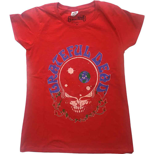 Grateful Dead Space Your Face & Logo Womens T Shirt