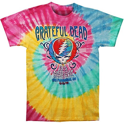 Grateful Dead Tie Dye American Music Hall Spiral Mens T Shirt