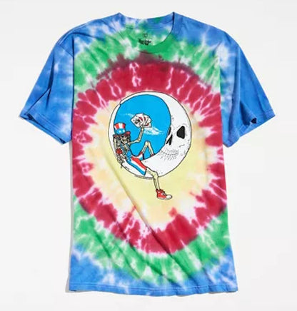 Grateful Dead Save Your Face Earth Crescent Moon Tie Dye Mens T Shirt
