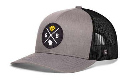 Green Bay Trucker Haka Hat Black GB Cheese X Snapback