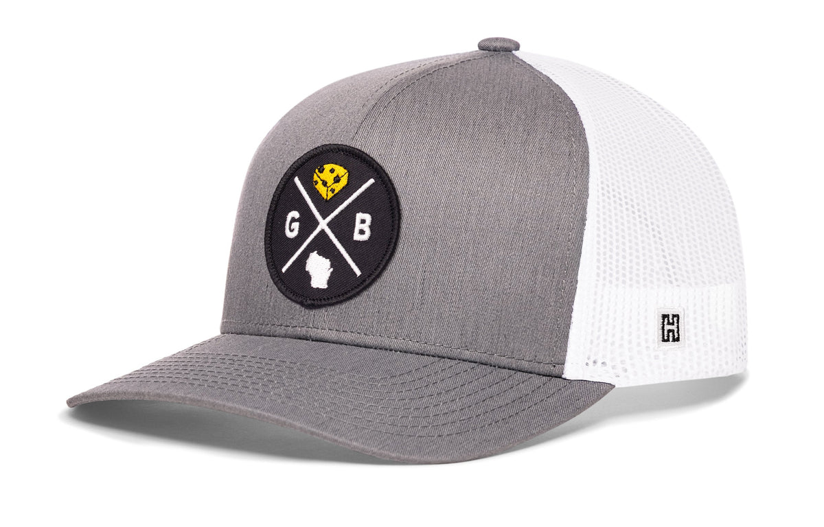 Green Bay Trucker Haka Hat Black GB Cheese X Snapback