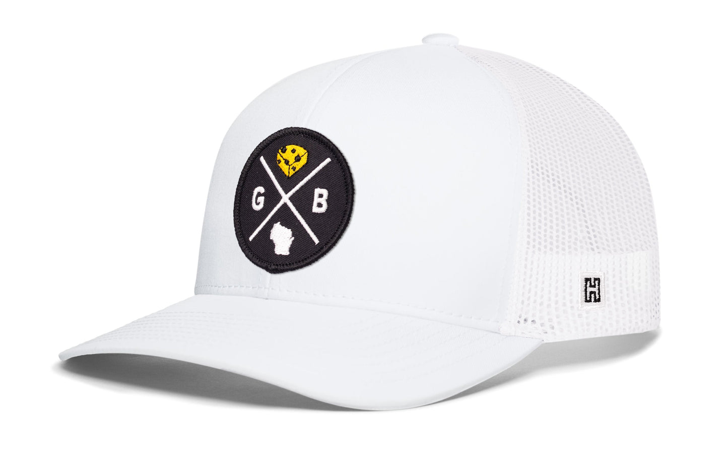 Green Bay Trucker Haka Hat Black GB Cheese X Snapback