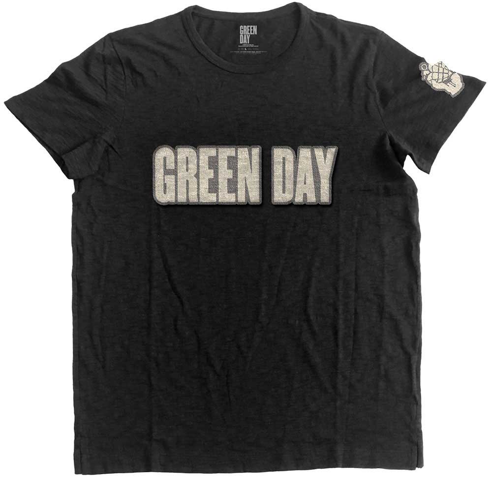 Green Day Logo & Grenade Mens T Shirt