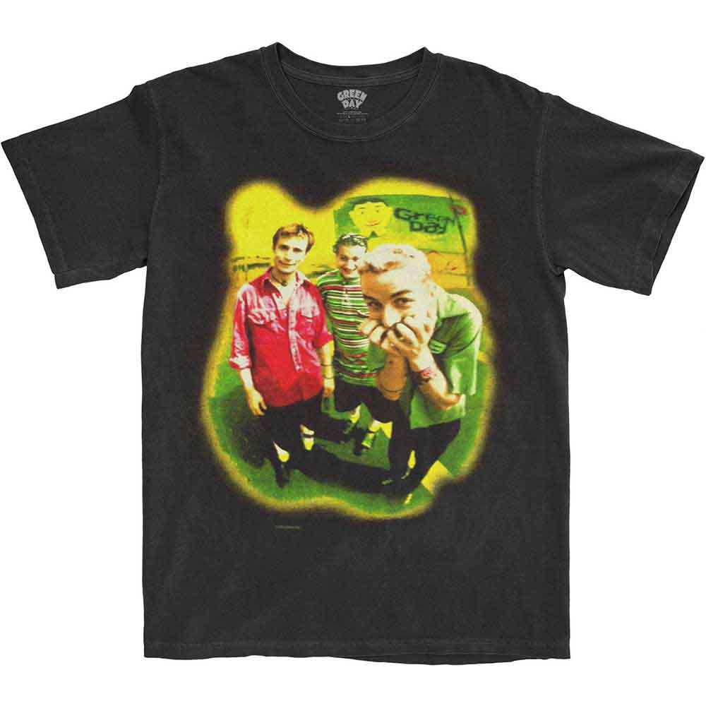 Green Day Neon Photo Mens T Shirt