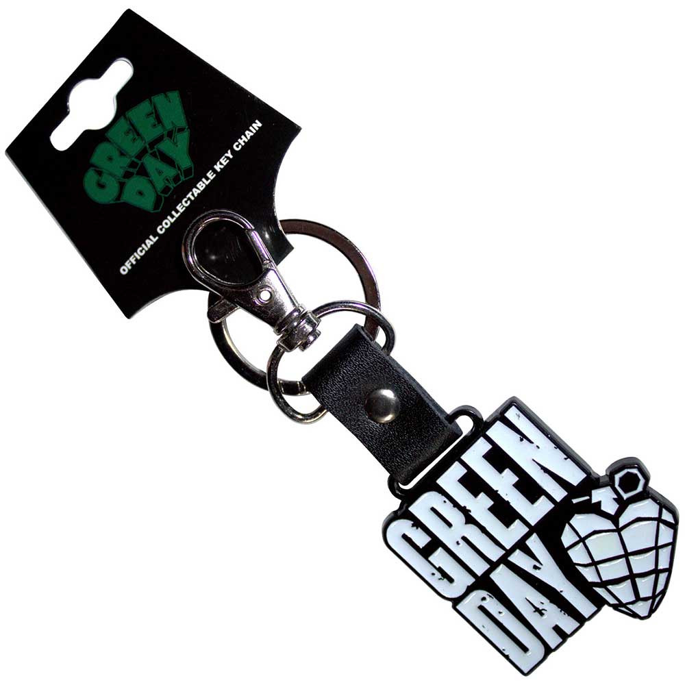 Green Day Stacked Logo & Grenade Keychain