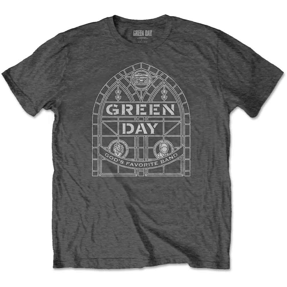 Green Day Stained Glass Arch Mens T Shirt