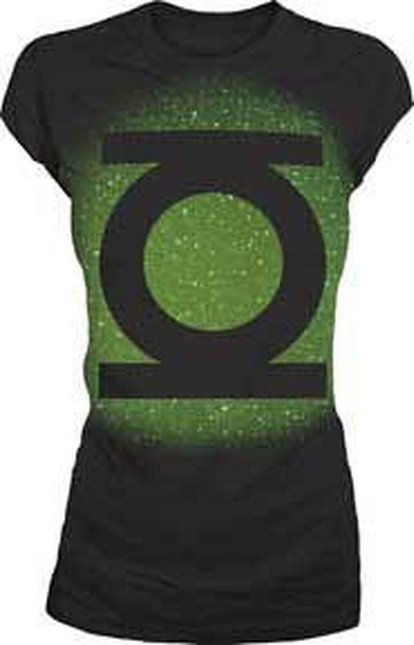 Green Lantern Big Green Emblem Glow T Shirt