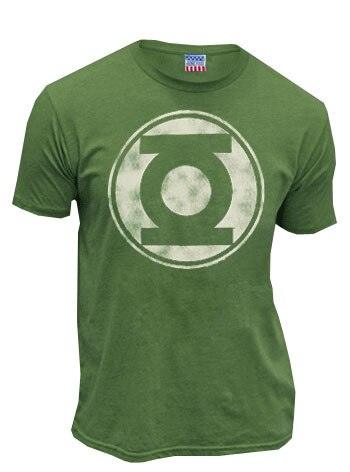 Green Lantern Distressed Logo Mens T Shirt