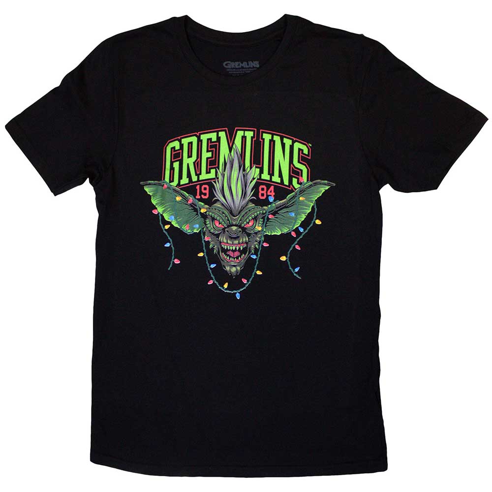 Gremlins Stripe 1984 Xmas Lights Mens T Shirt