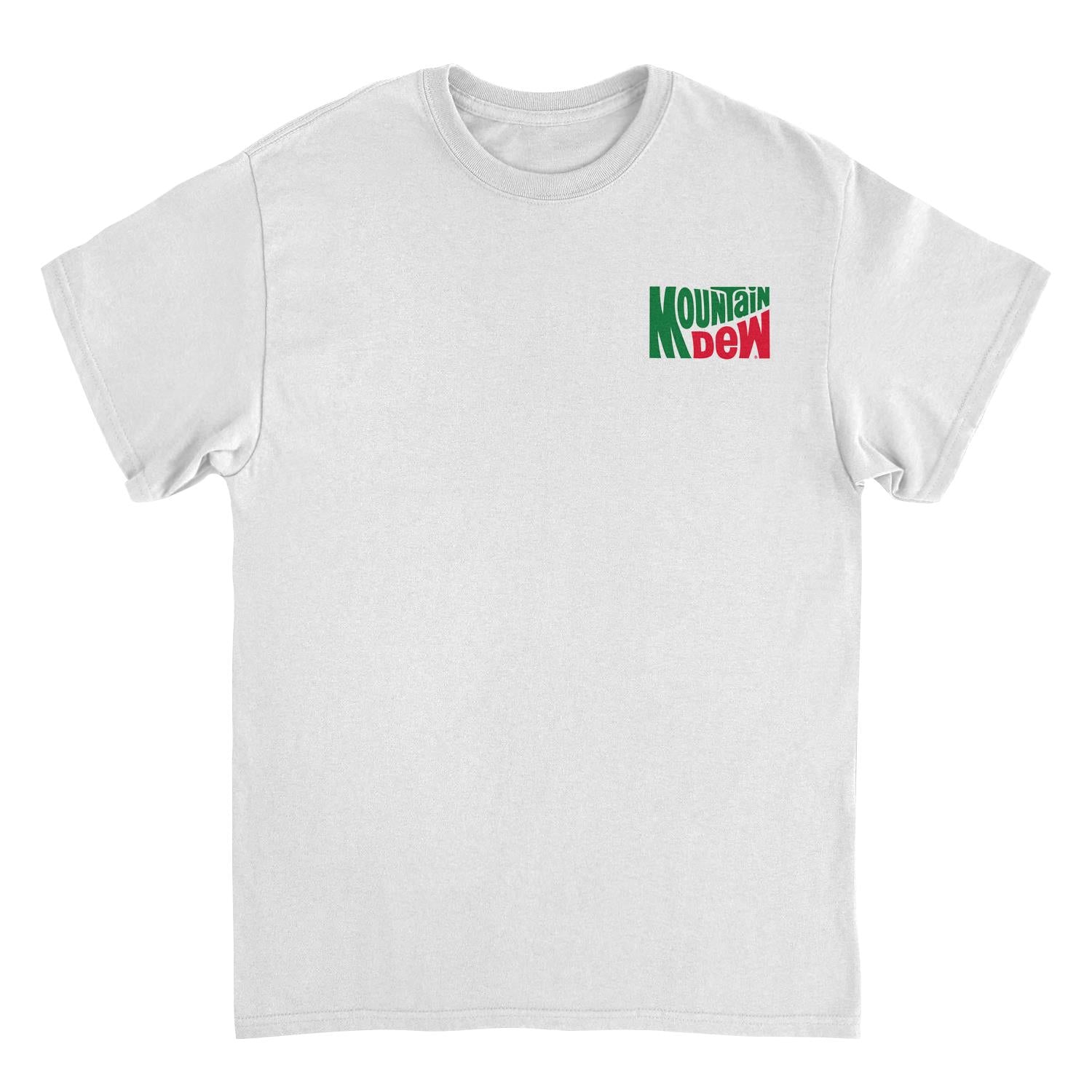 Mountain Dew Vintage Logo White Mens T Shirt